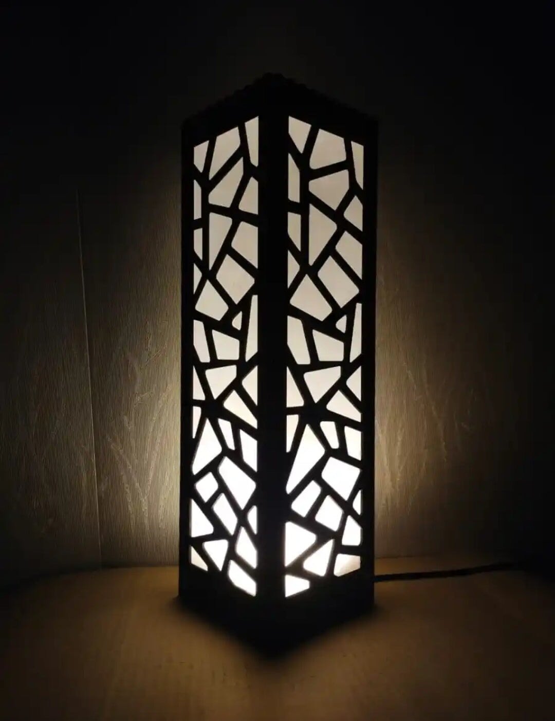 3D Wooden Lamp CrownWall