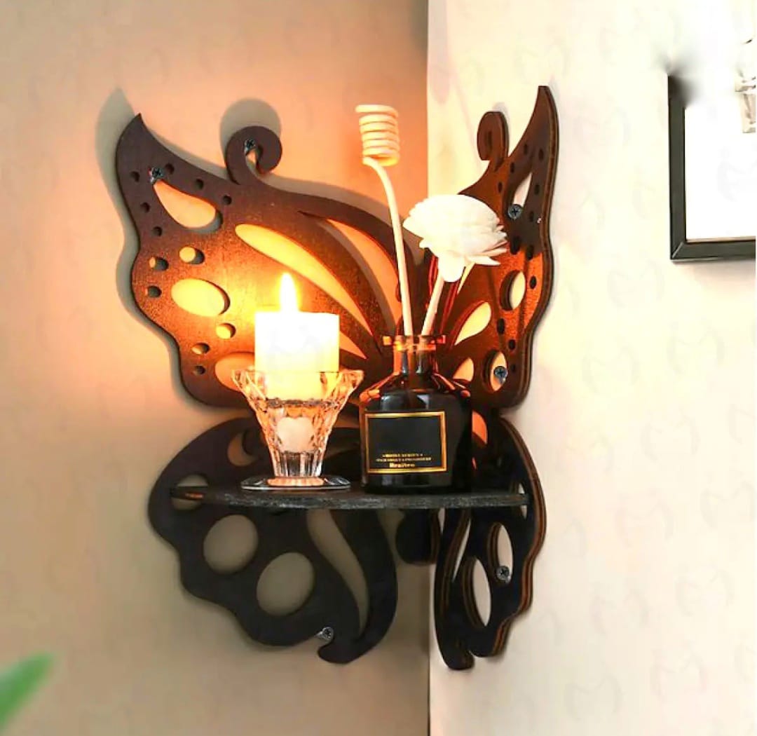 Crown Wall Butterfly Corner Wall Shelf | Set of 3 CrownWall