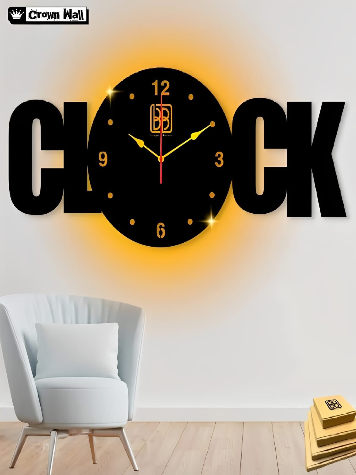 Crown Wall 3d Wooden Wall Clock CrownWall 
